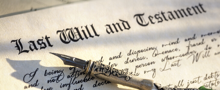 last will and testament with pen estate planning service